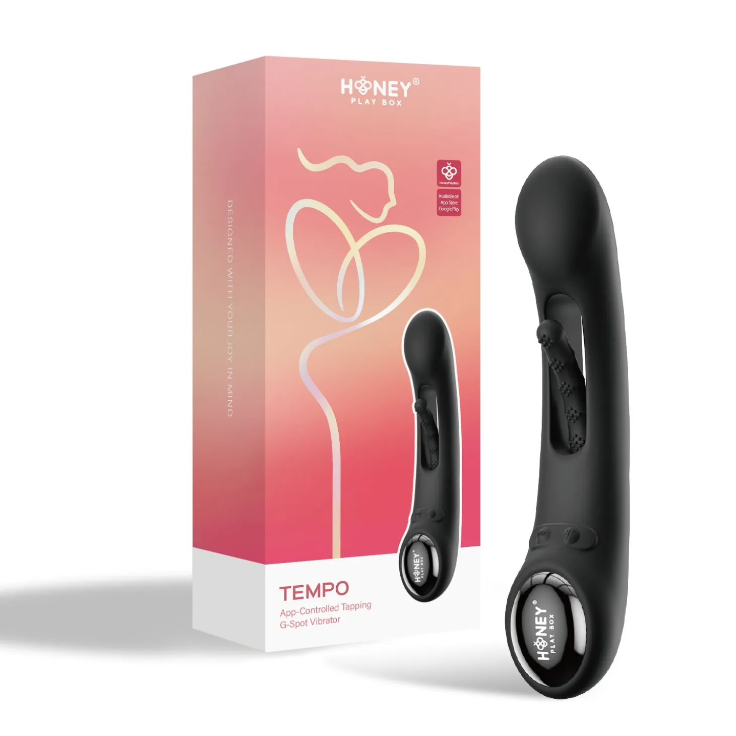 HoneyPlayBox - Tempo-Capteur de Pression Contrôlé par App Vibrateur G-Spot