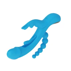 HoneyPlayBox - Trilux Kinky Finger Vibromasseur Rabbit - Bleu