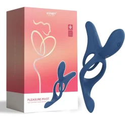 HoneyPlayBox - Vibromasseur connecté pour couples 4-en-1 - Bleu
