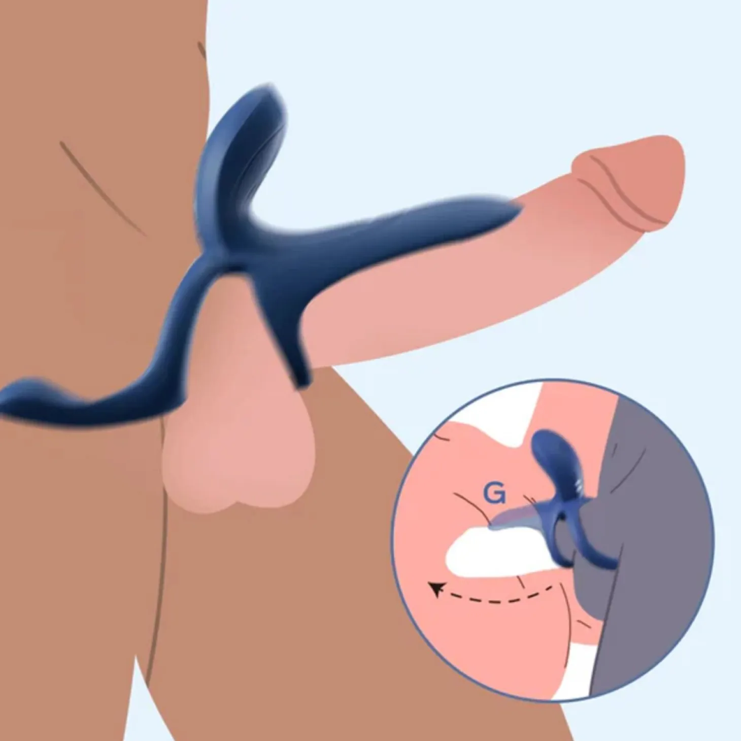 HoneyPlayBox - Vibromasseur connecté pour couples 4-en-1 - Bleu