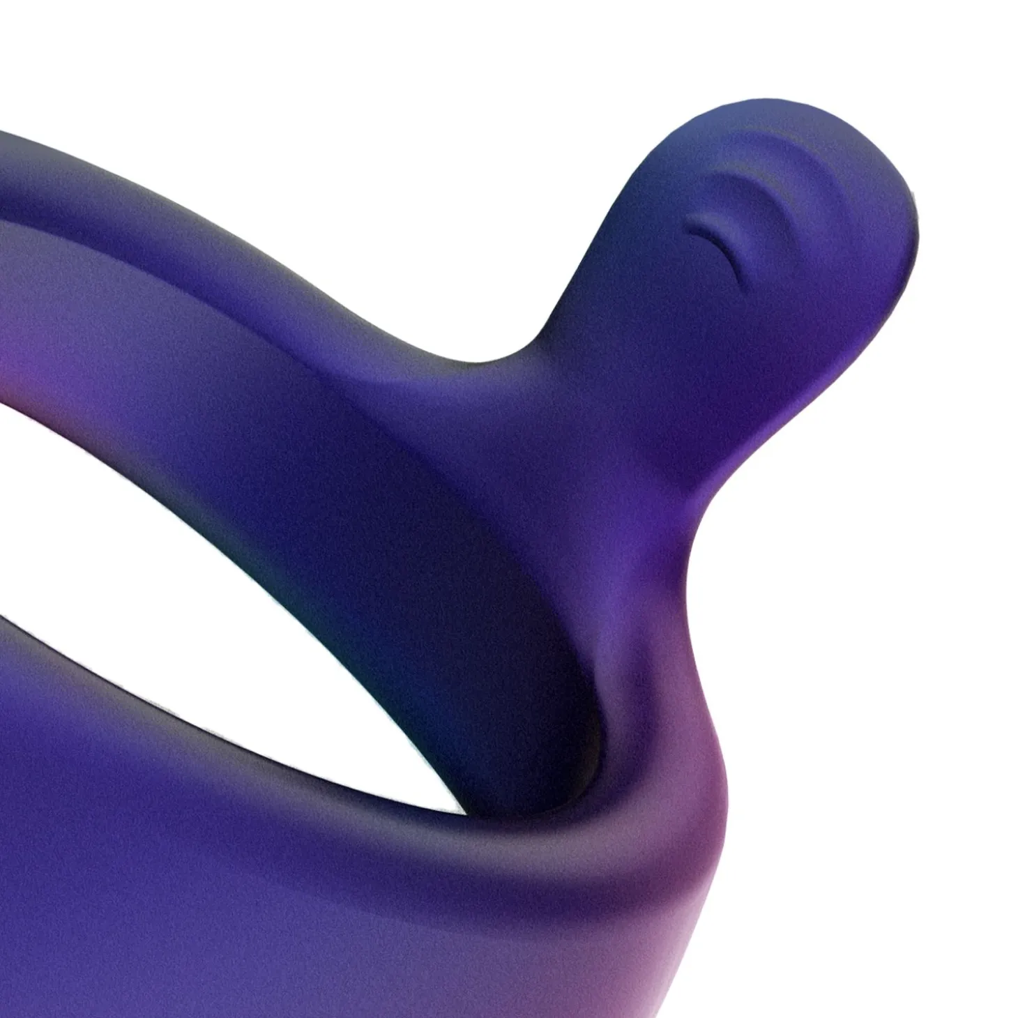 Hueman - Cockring vibrant avec bras de stimulation "Solar "- Bleu