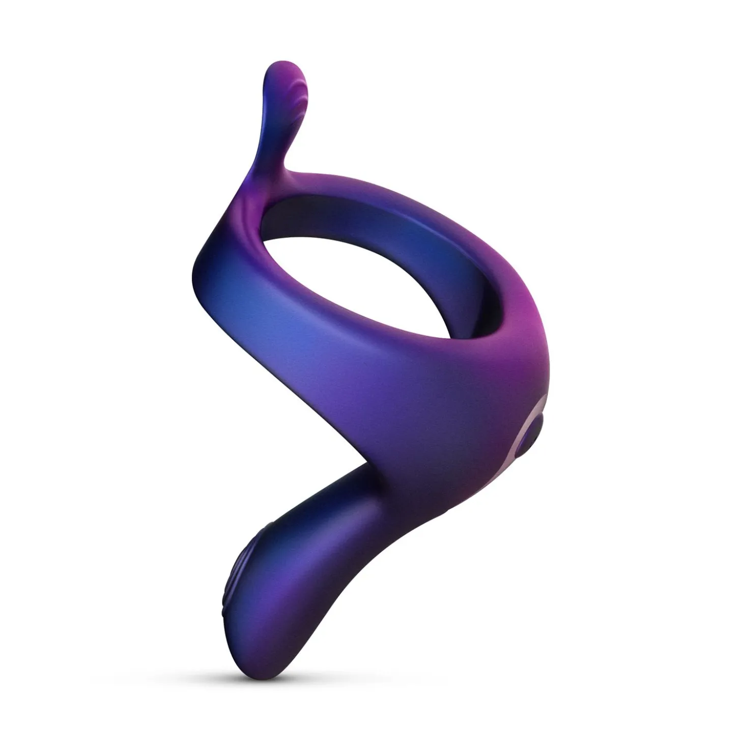 Hueman - Cockring vibrant avec bras de stimulation "Solar "- Bleu