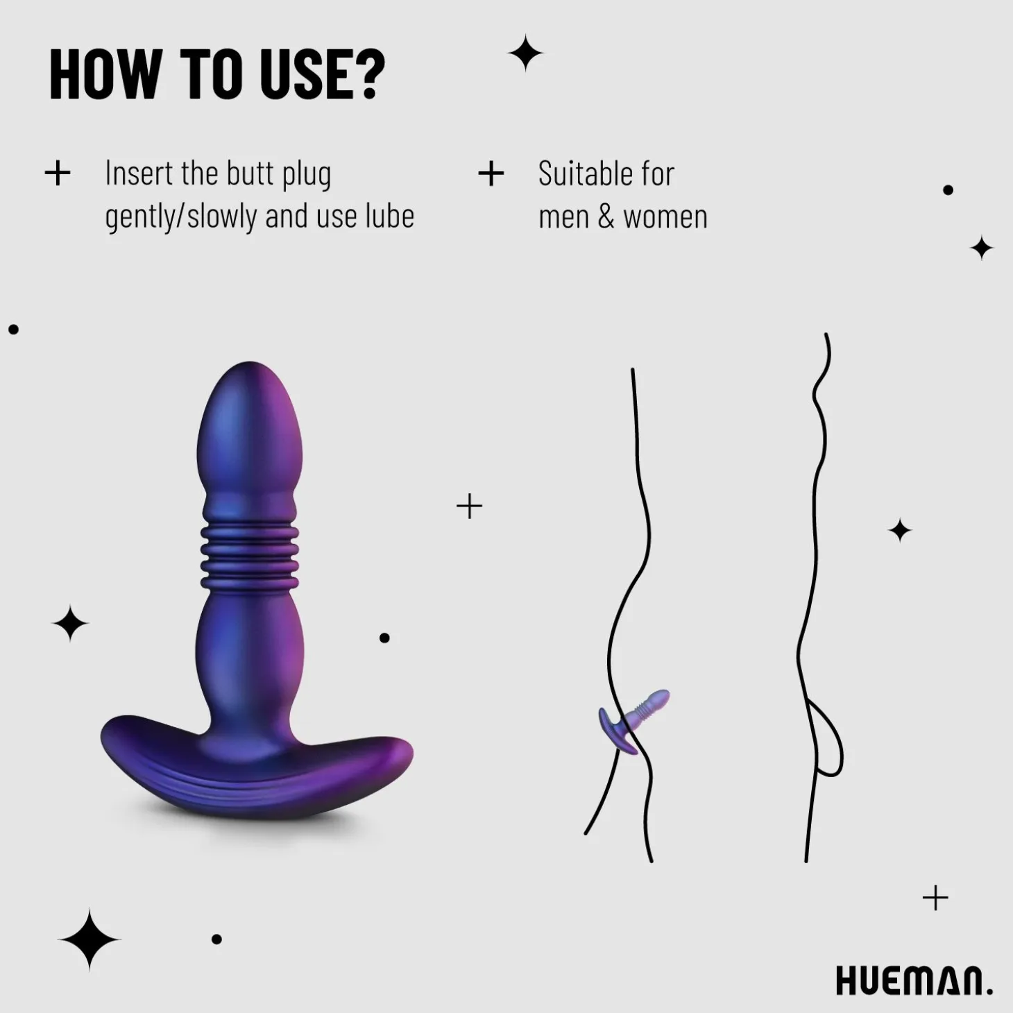 Hueman - Plug Anal à Poussée