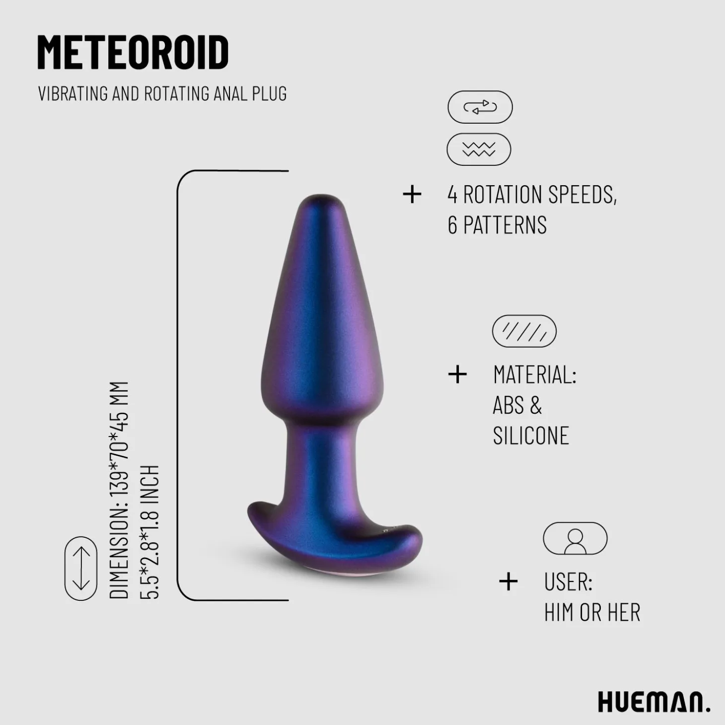 Hueman - Plug anal spécial anulingus Meteroid