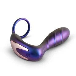 Hueman - Plug anal vibrant avec cockring et télécommande - Violet