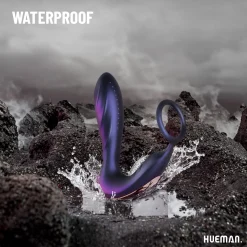 Hueman - Plug anal vibrant avec cockring et télécommande - Violet