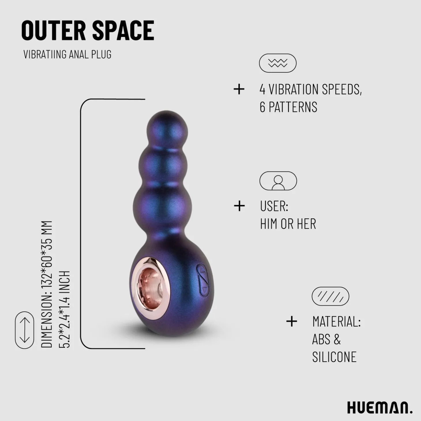 Hueman - Plug Anal Vibrant Outer Space
