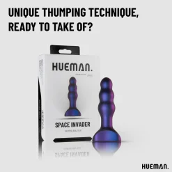 Hueman - Space Invader Plug Anal Vibrant et à Poussée