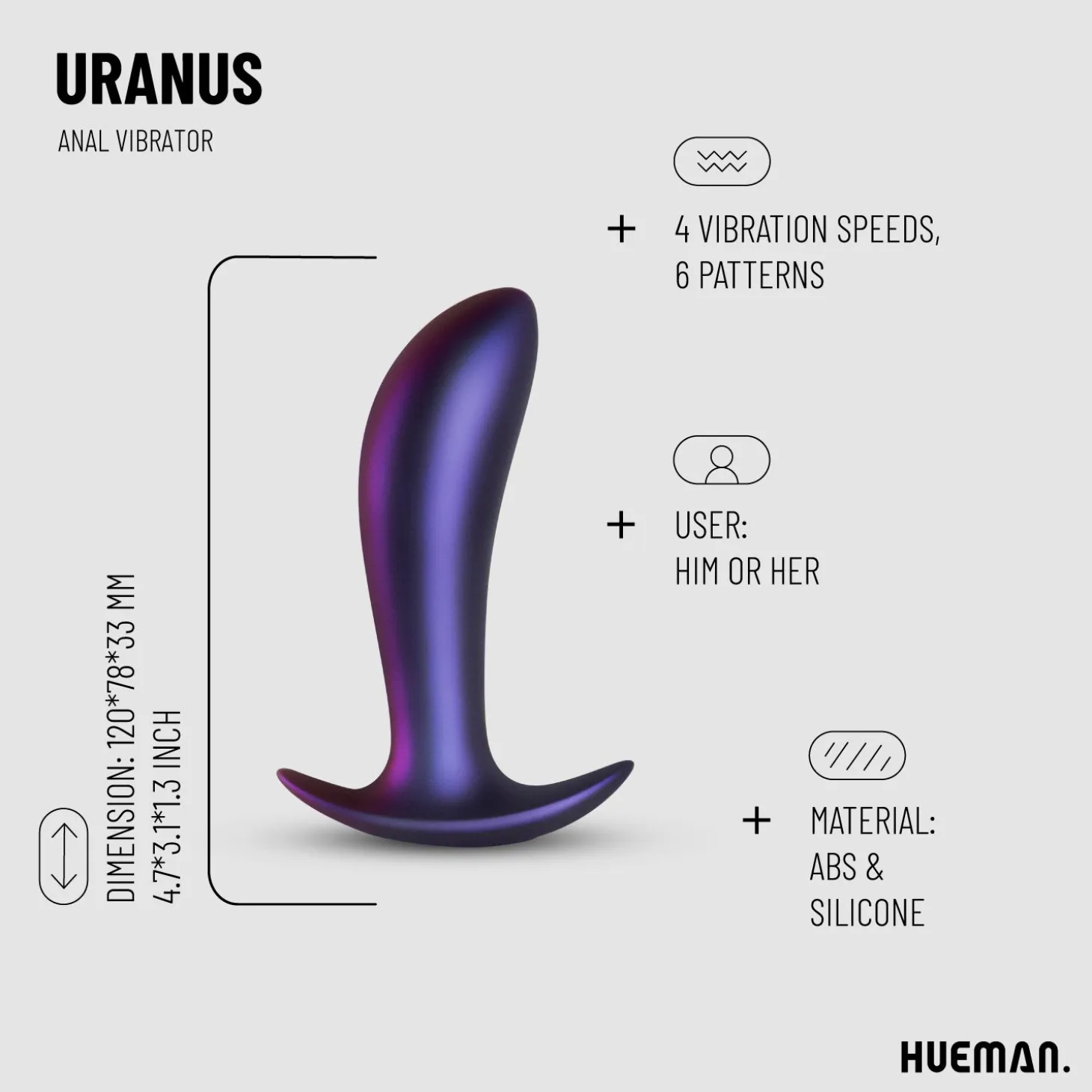 Hueman - Uranus Vibromasseur Anal