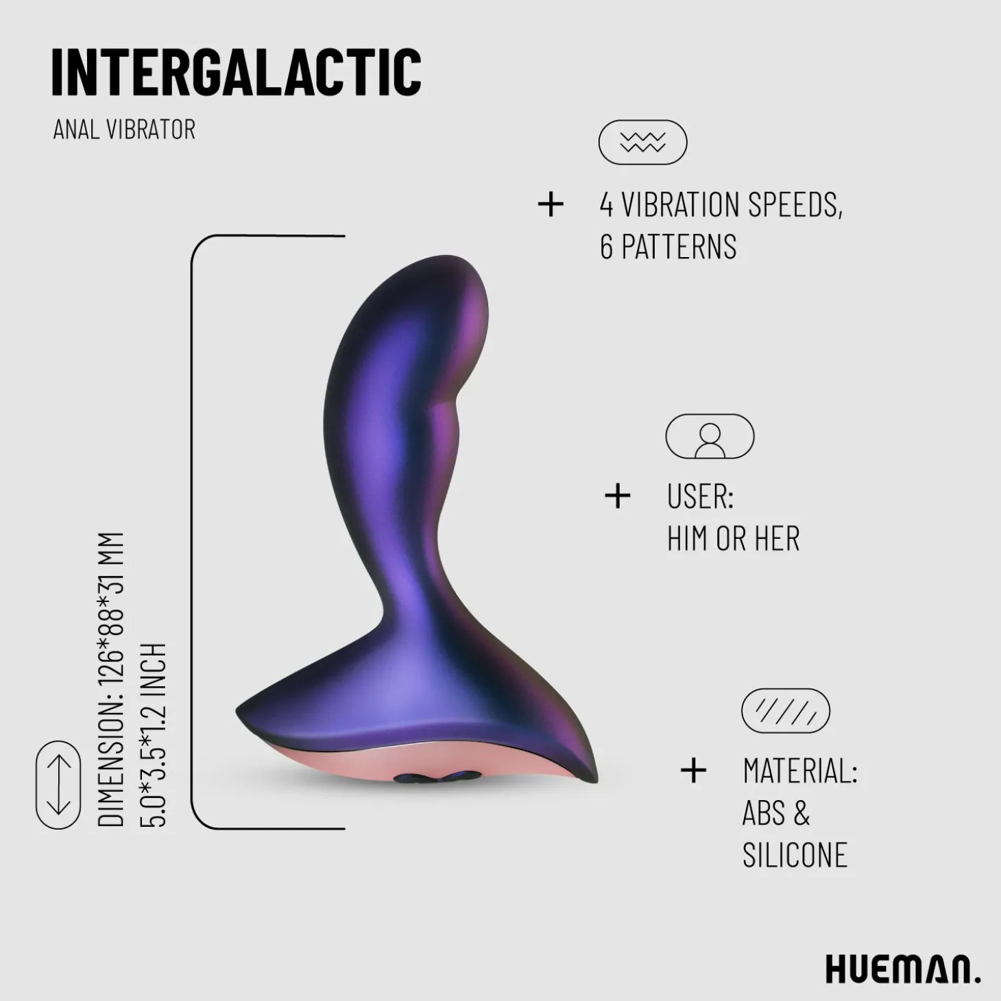 Hueman - Vibromasseur anal Intergalactic