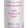 Huile corporelle de luxe comestible - Framboise et pomme