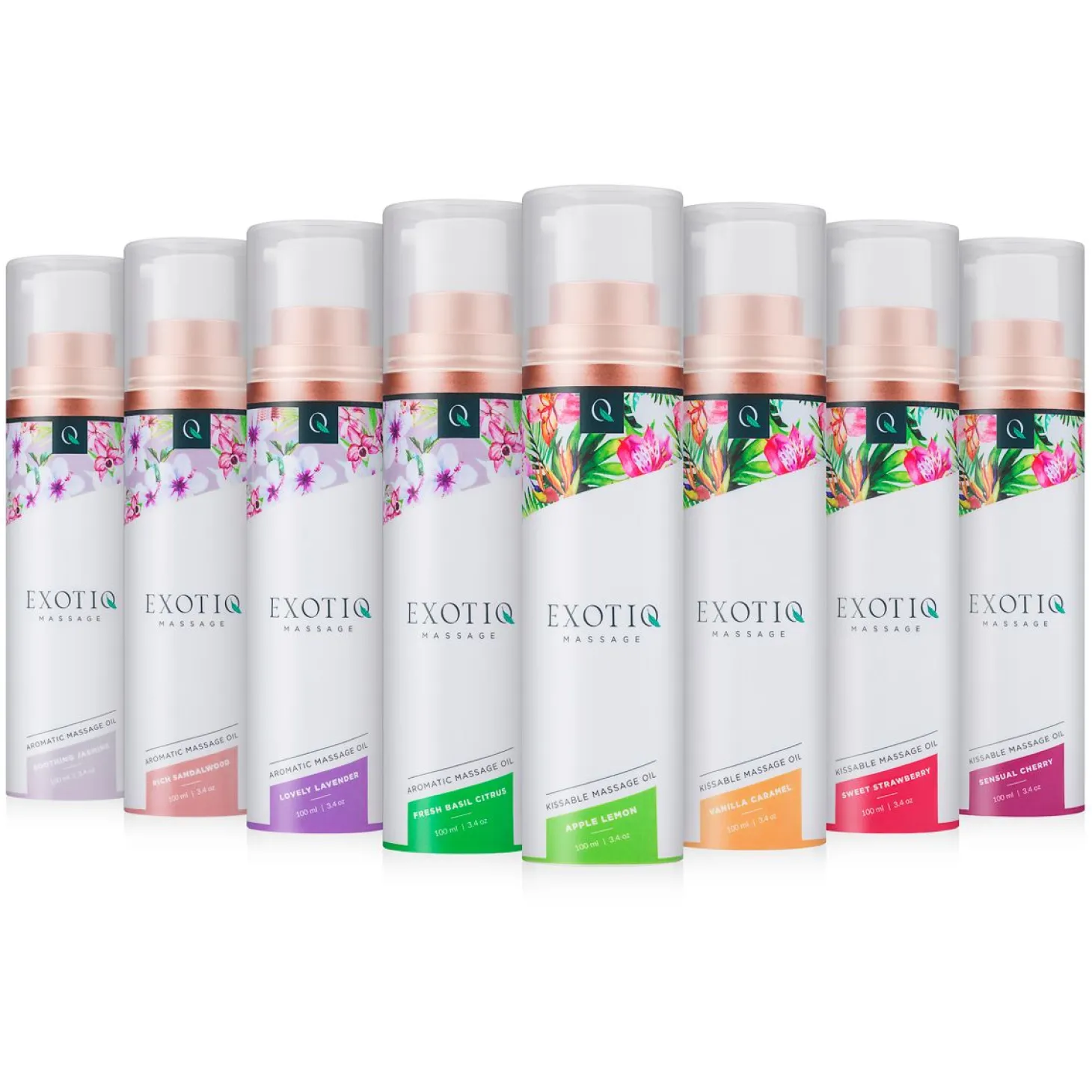 Huile de massage douce à la fraise Exotiq - 100 ml