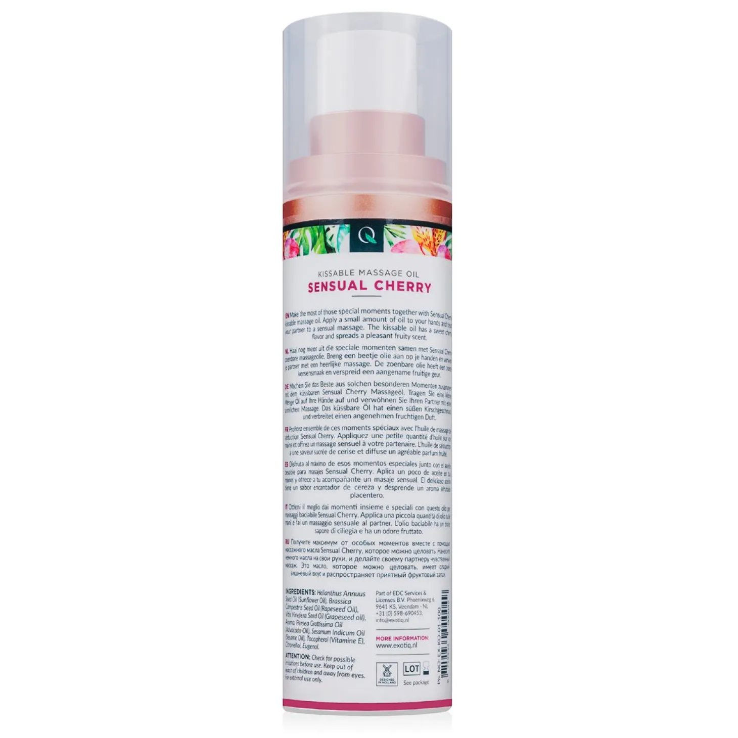 Huile de massage douce Sensual Cherry - 100 ml