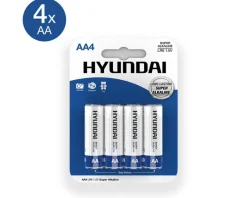 Hyundai - Piles Super AA alcalines - 4 pcs