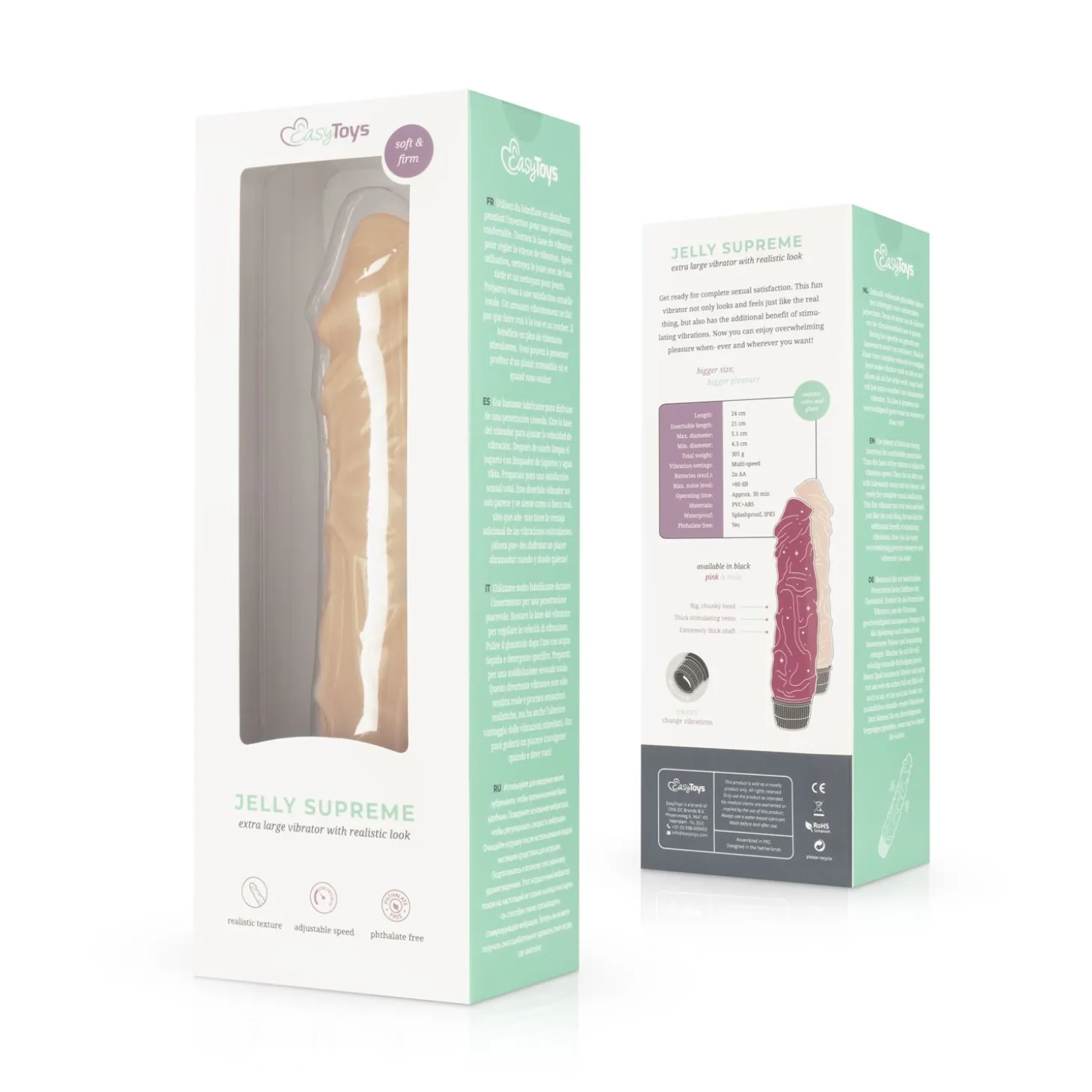 Jelly Supreme - Vibromasseur réaliste - 24 cm