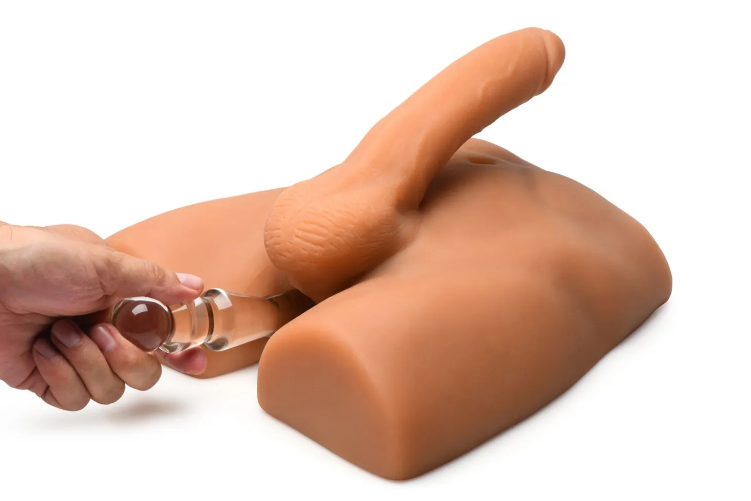 JOCK - Masturbateur Anal avec Godemichet Flexible - Teinte Mo