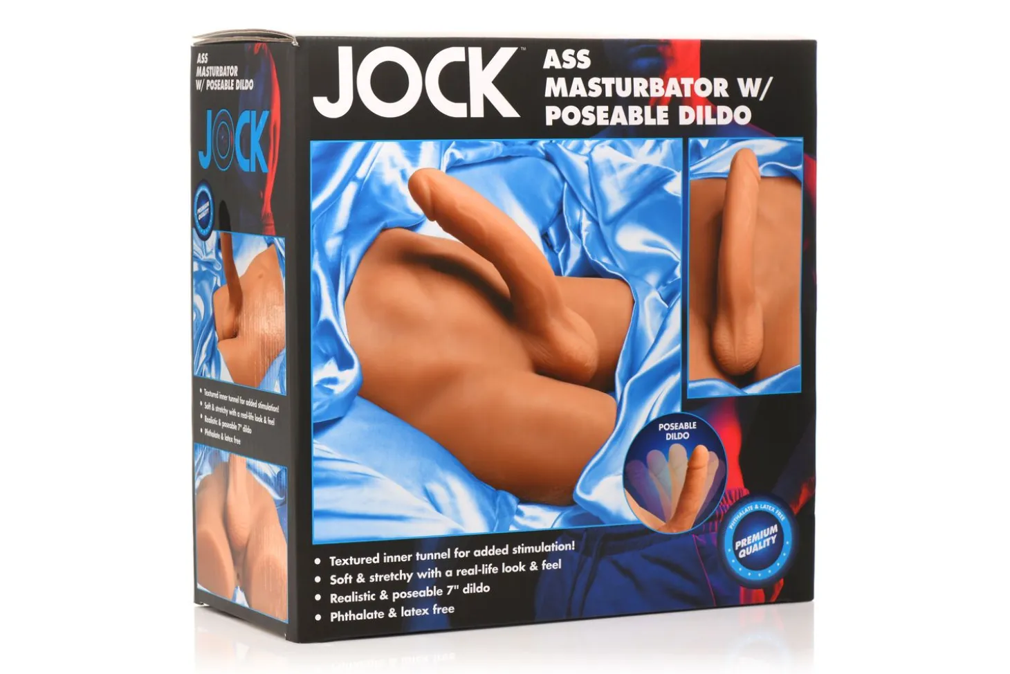 JOCK - Masturbateur Anal avec Godemichet Flexible - Teinte Mo