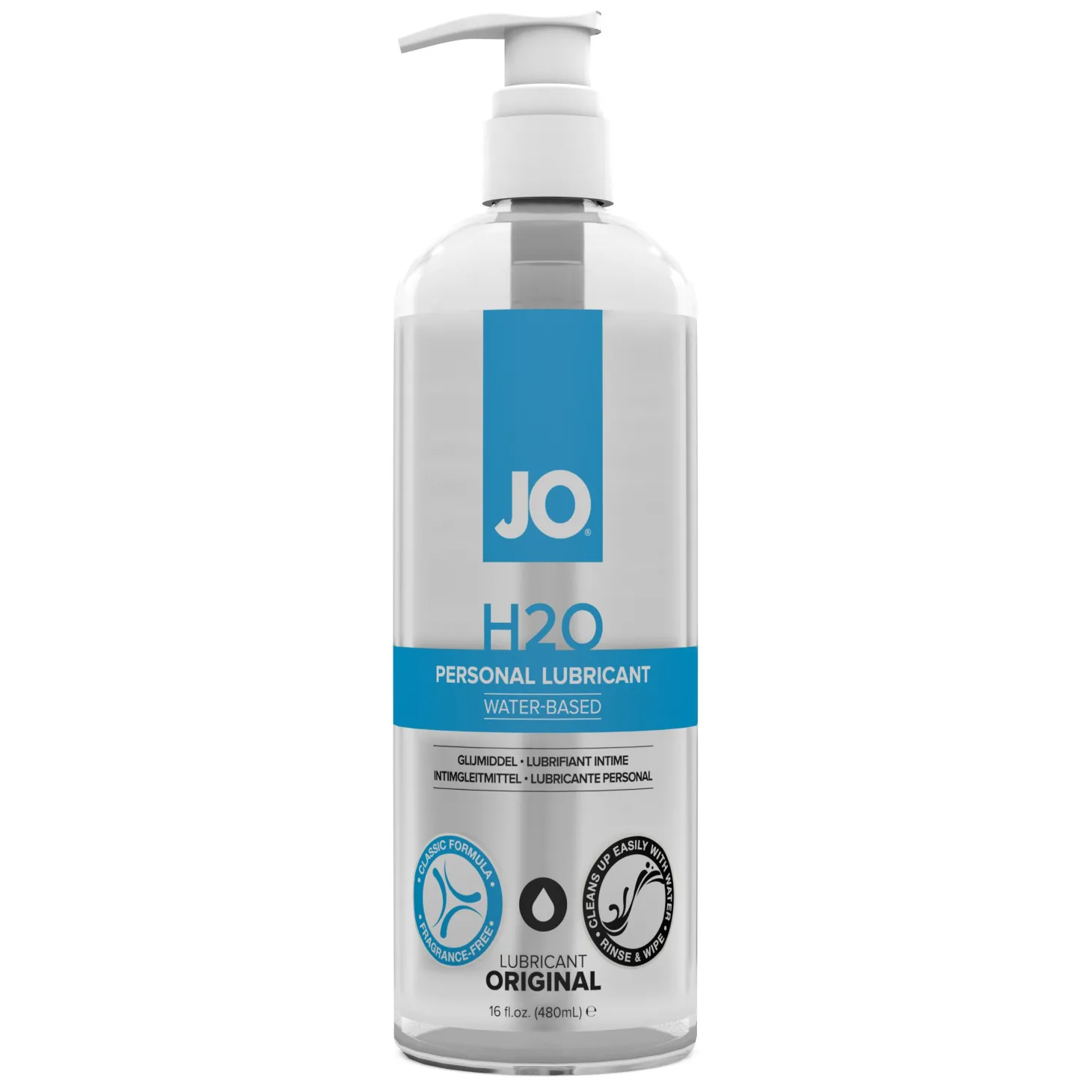 JO - Lubrifiant à base d'eau H2O - 480 ml