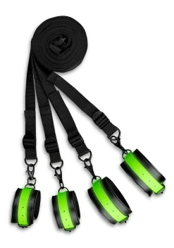 Kit de Fixation de Lit Glow in the Dark - Vert fluo/Noir