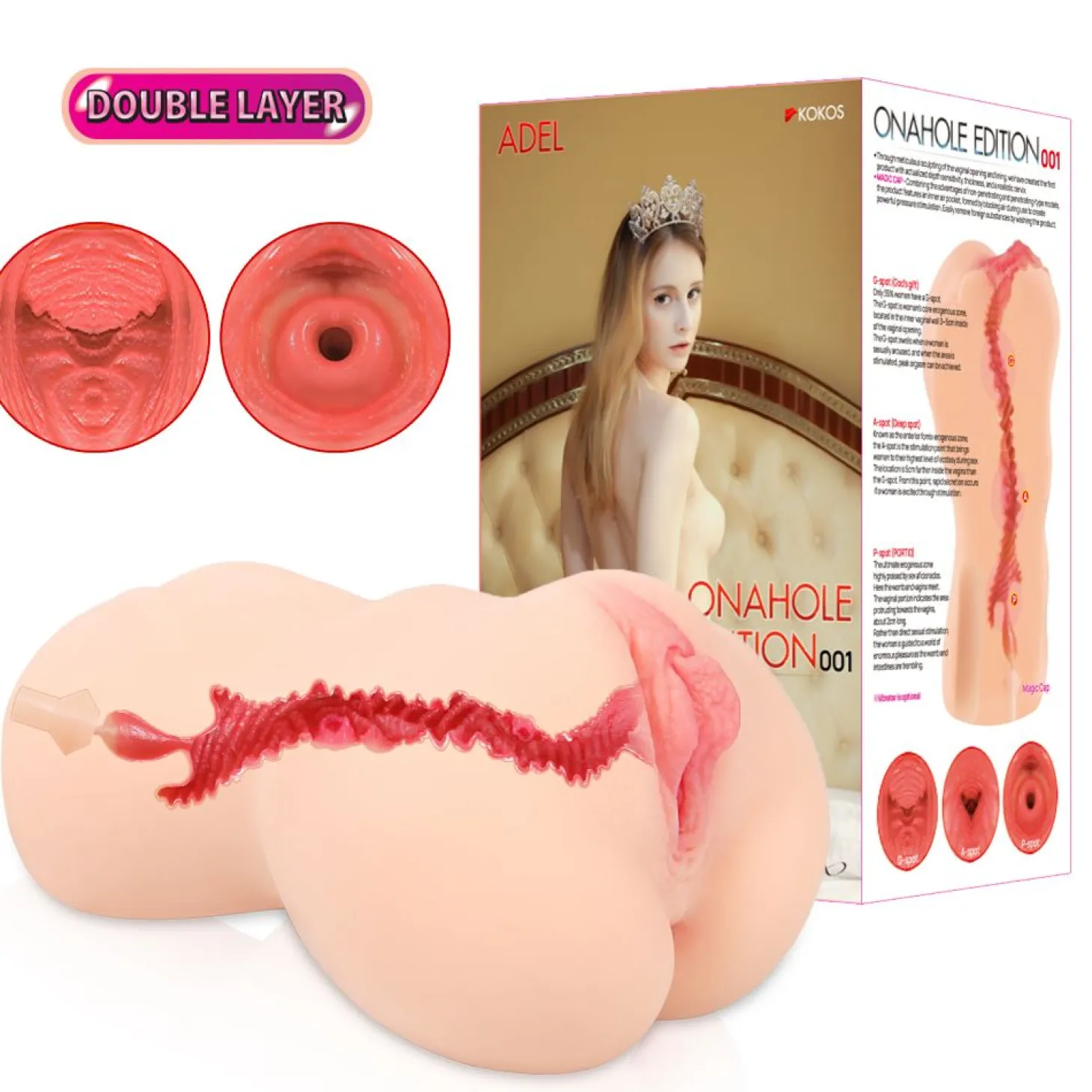 Kokos - Masturbateur réaliste XL - Beige