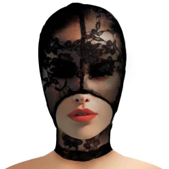 Lace Seduction Masque de bondage - Noir