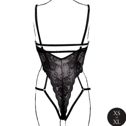 Le Désir – Body en Dentelle à Bonnets Ouverts avec Armatures – Noir