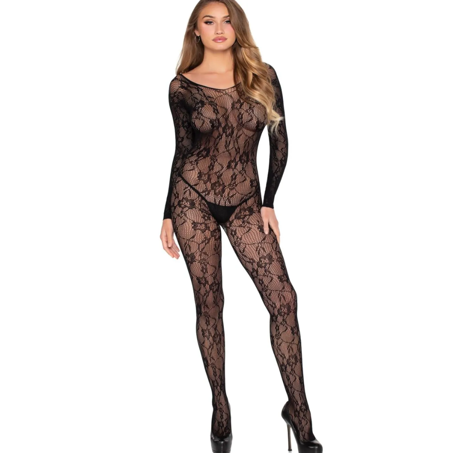 Leg Avenue - Bodystocking Dentelle - Noir