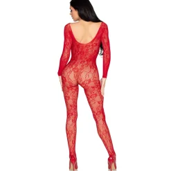 Leg Avenue - Bodystocking Dentelle - Rouge