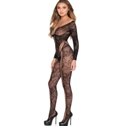 Leg Avenue - Bodystocking en Dentelle - Noir