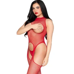 Leg Avenue - Bodystocking Ouvert Set - Rouge