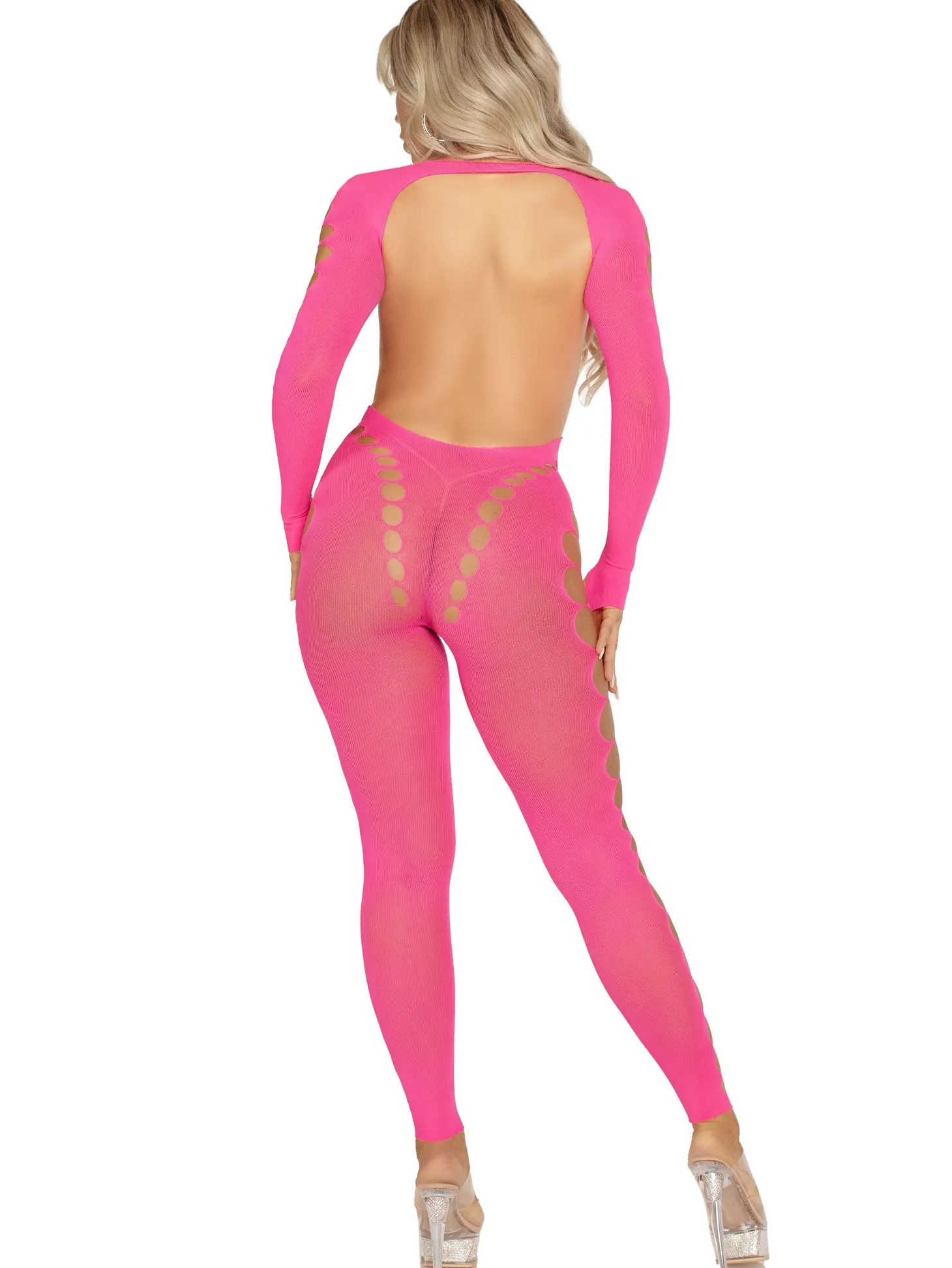 Leg Avenue - Bodystocking Sans Couture - Rose