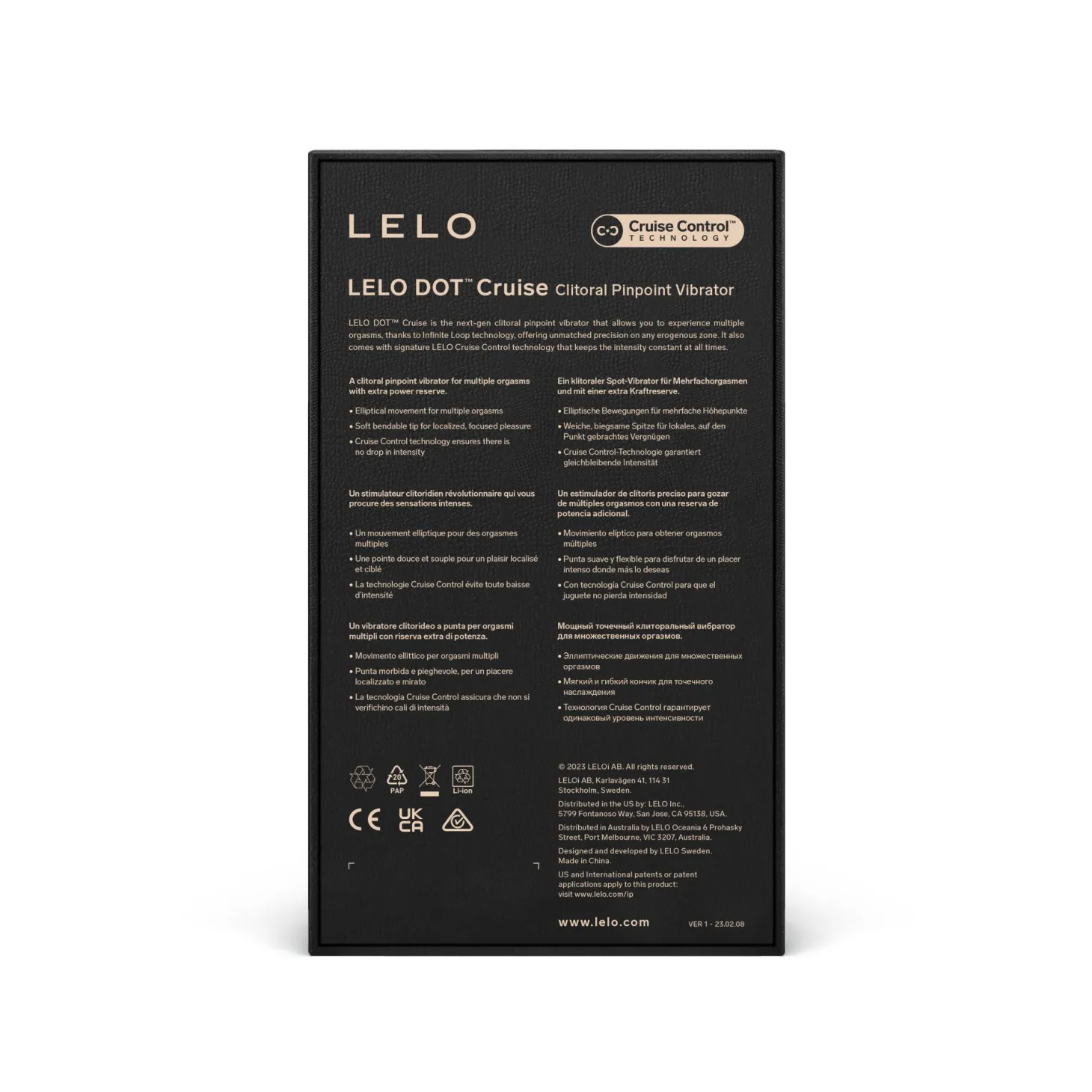 Lelo - Dot Cruise Clitoral Pinpoint Vibrator Peach Please