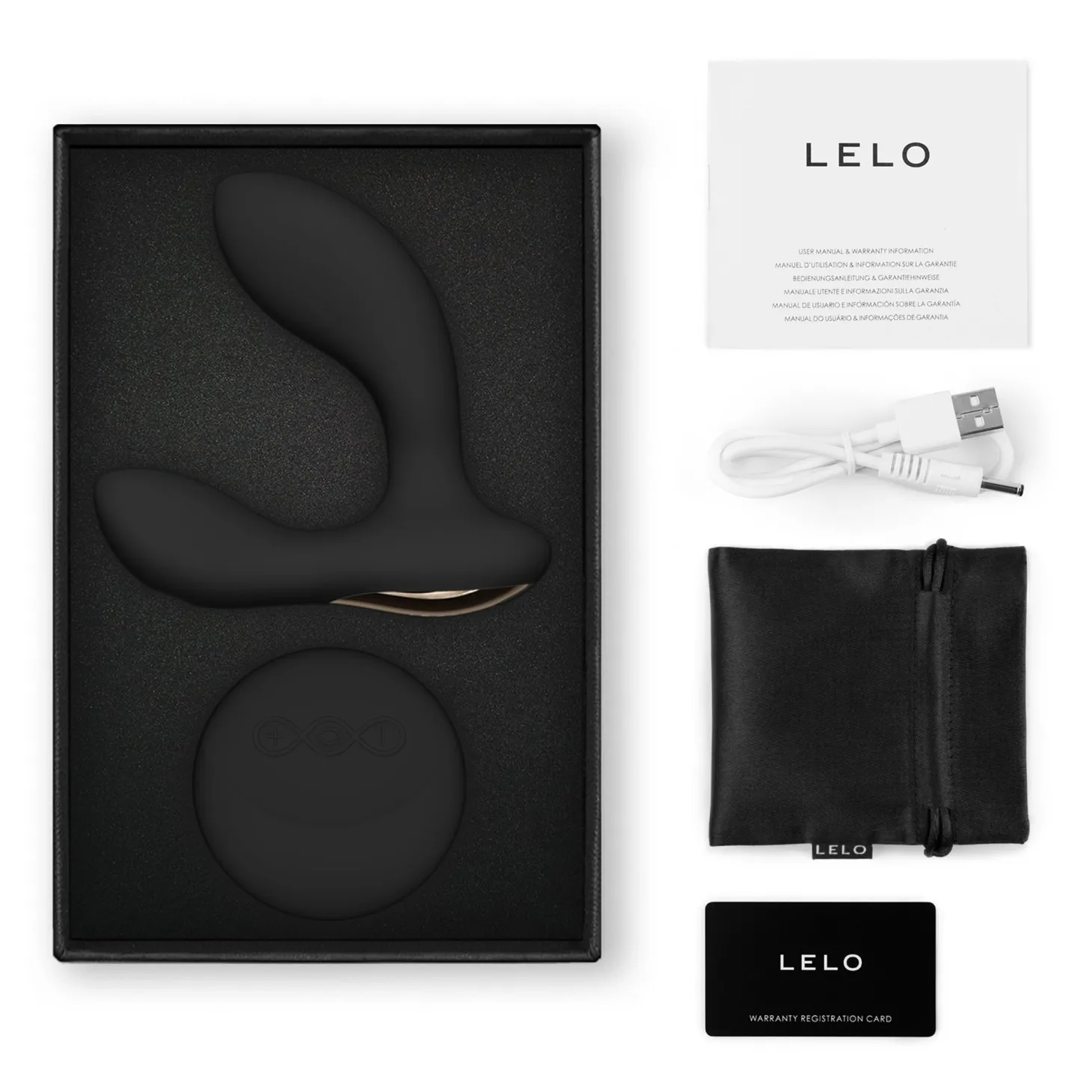 LELO - Hugo 2 Vibromasseur Prostatique avec Télécommande - Noir