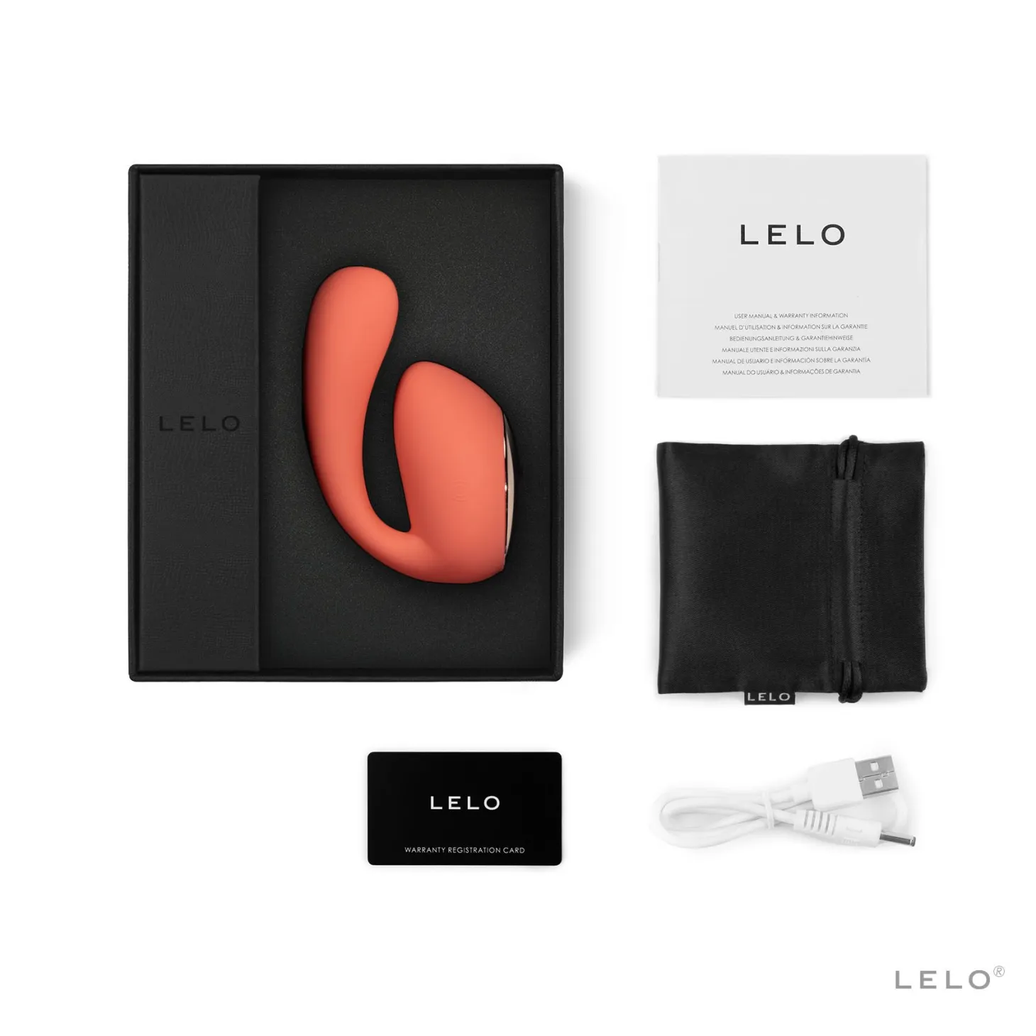 Lelo - Ida Wave Massager à Double Stimulation Rouge Corail