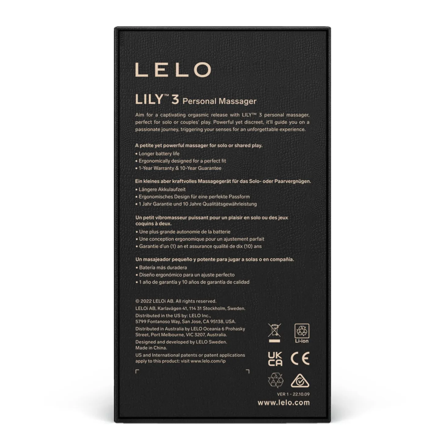 LELO - Lily 3 Masseur Personnel - Lavande Douce