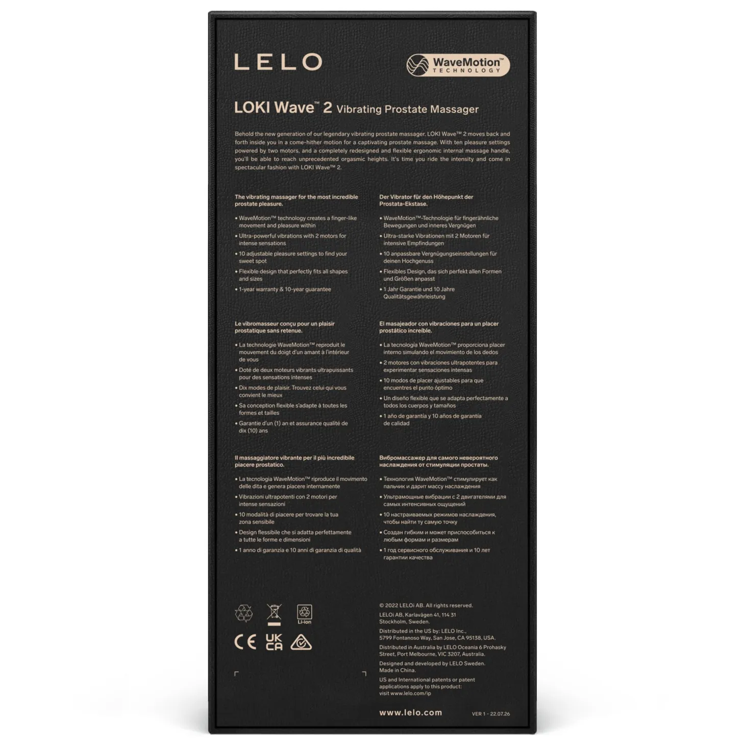 LELO - Loki Wave 2 Prostate Vibrator - Crépuscule Violet