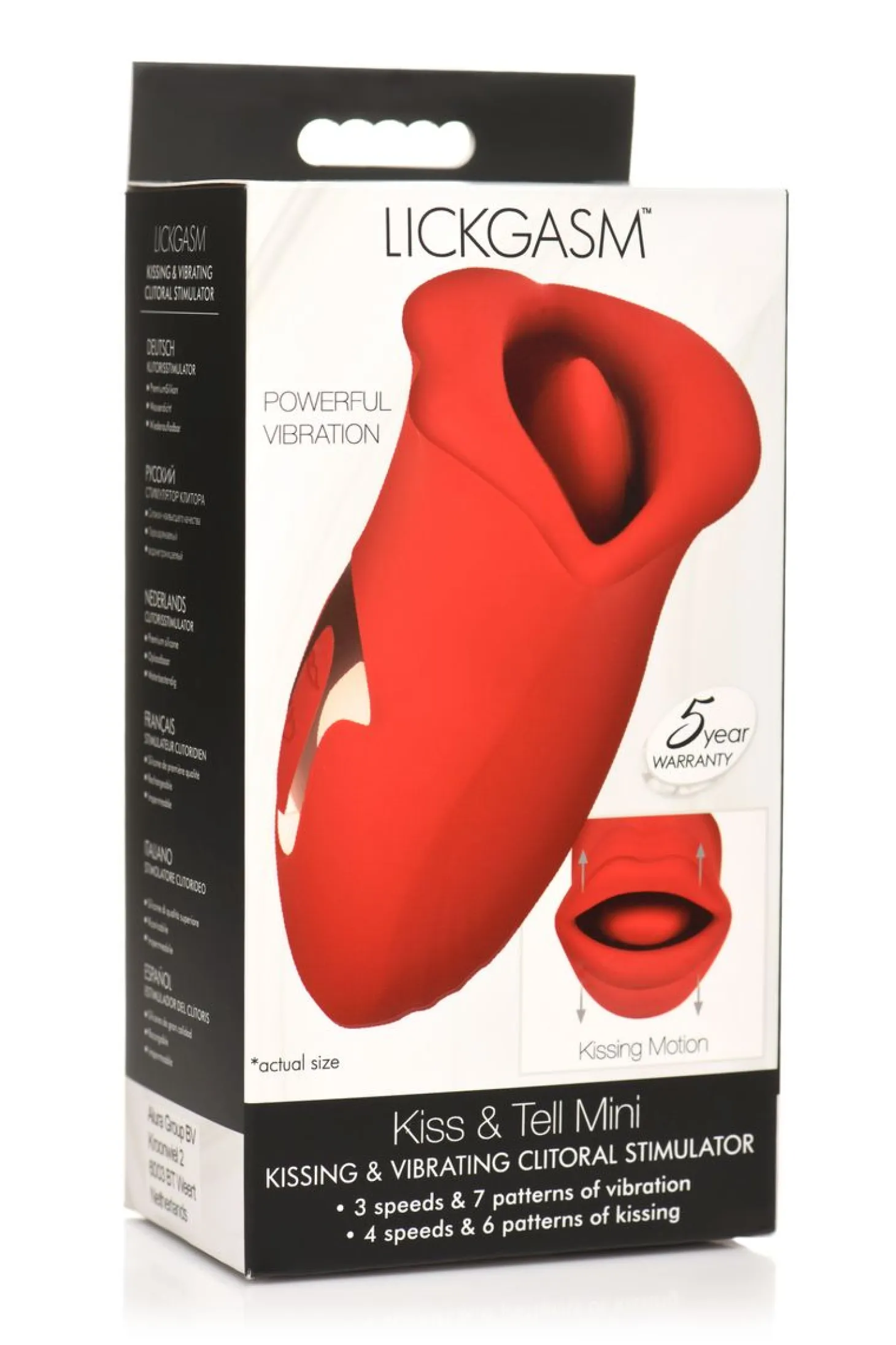 Lickgasm Baiser + Stimulateur de Baiser Vibrant - Rouge