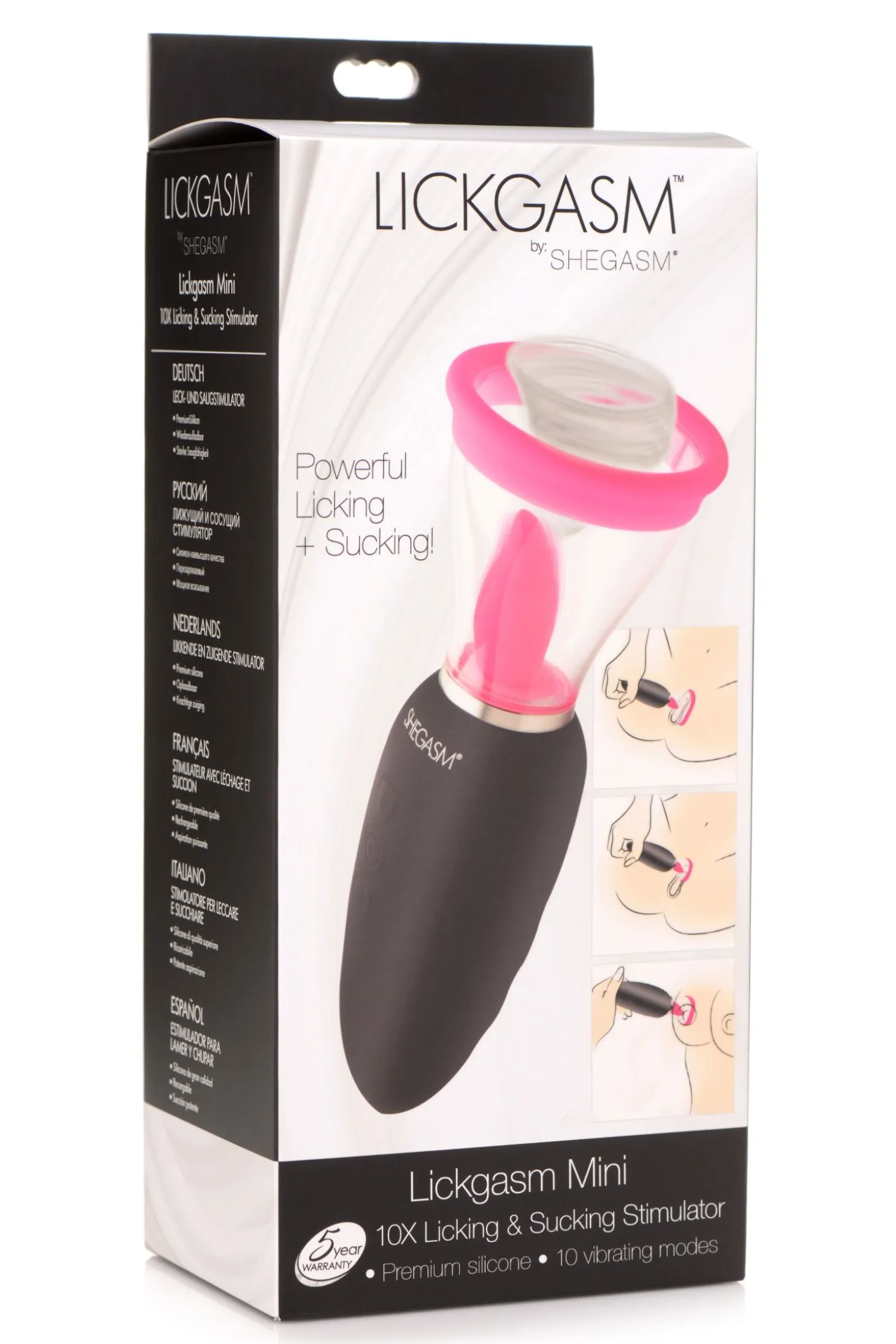 LICKGASM - Mini Stimulateur Succion, Léchage & Vibration