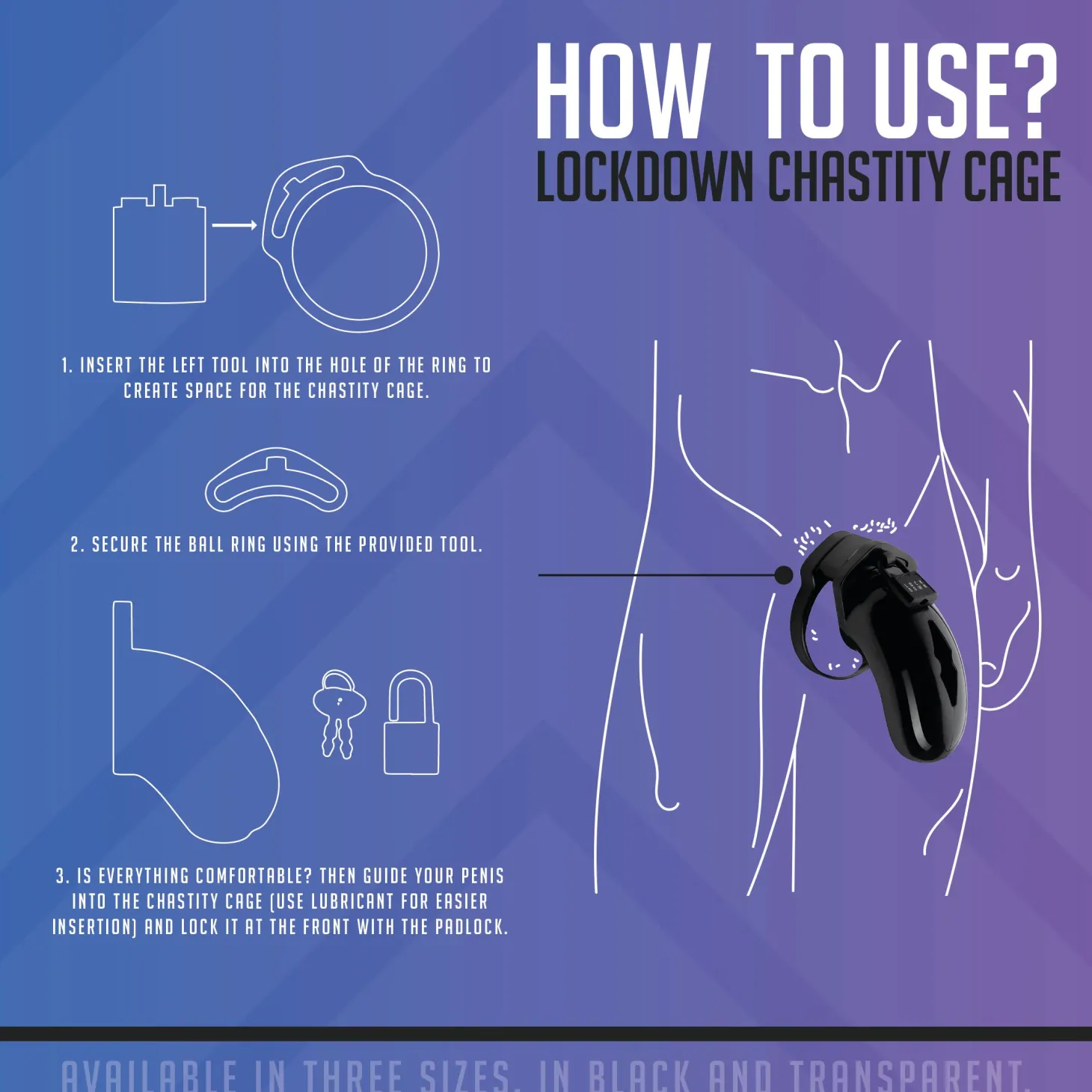 LOCKDOWN - Cage de chasteté - S
