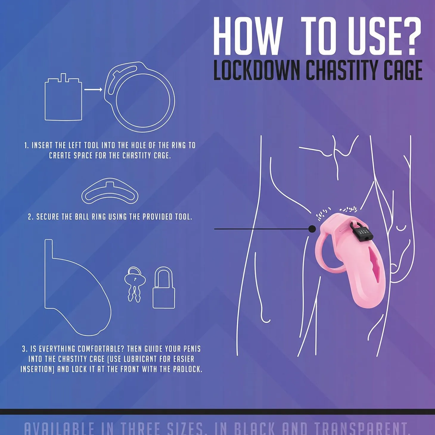 LOCKDOWN - Cage de Chasteté Small - Rose