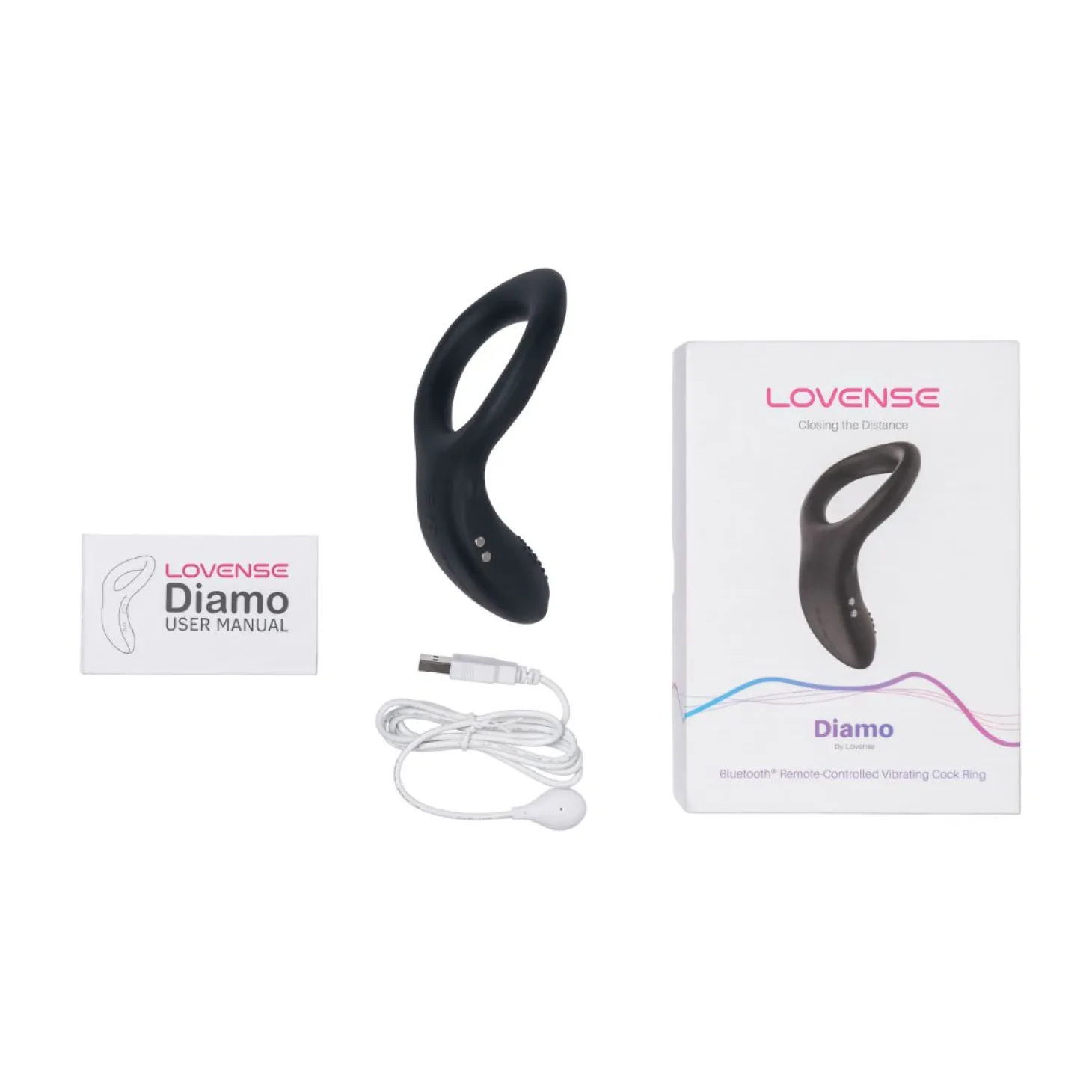 Lovense - Diamo Anneau pénien vibrant contrôlé via application