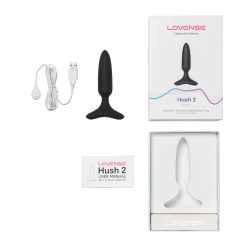 Lovense - Hush 2 Plug Anal Vibrant Avec Application - Noir