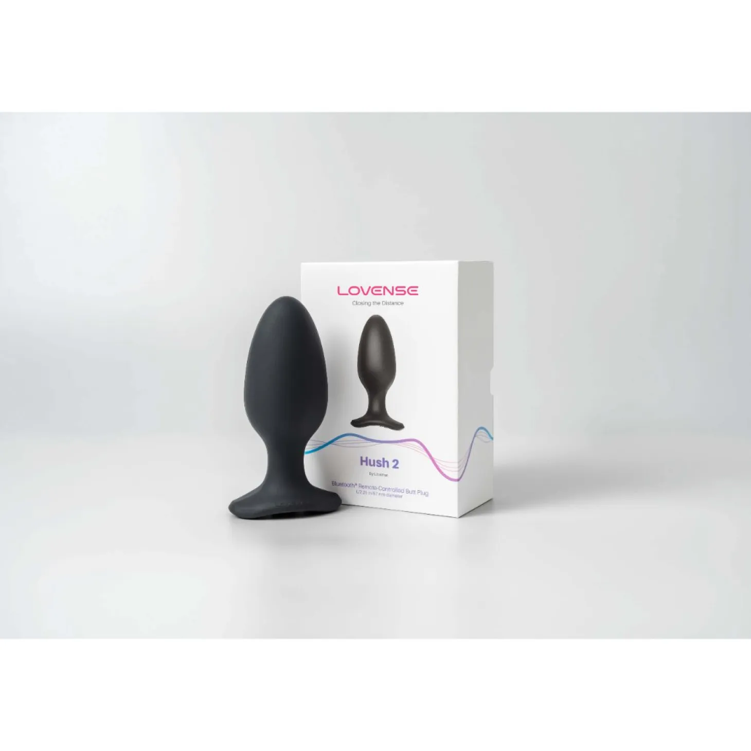 Lovense - Hush 2 Plug Anal Vibrant Avec Application - Noir