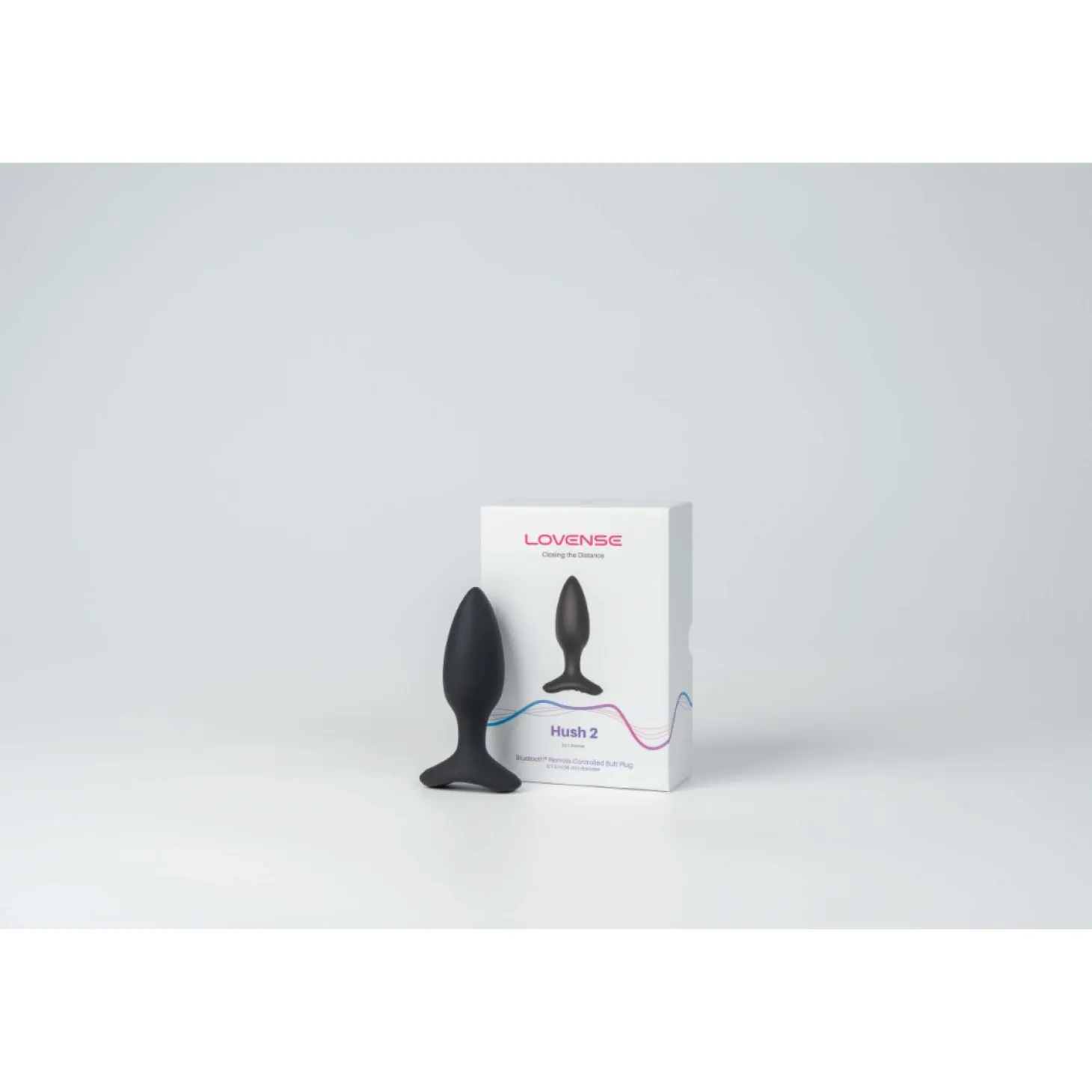 Lovense - Hush 2 Plug Anal Vibrant Avec Application - Noir