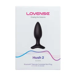Lovense - Hush 2 Plug Anal Vibrant Avec Application - Noir