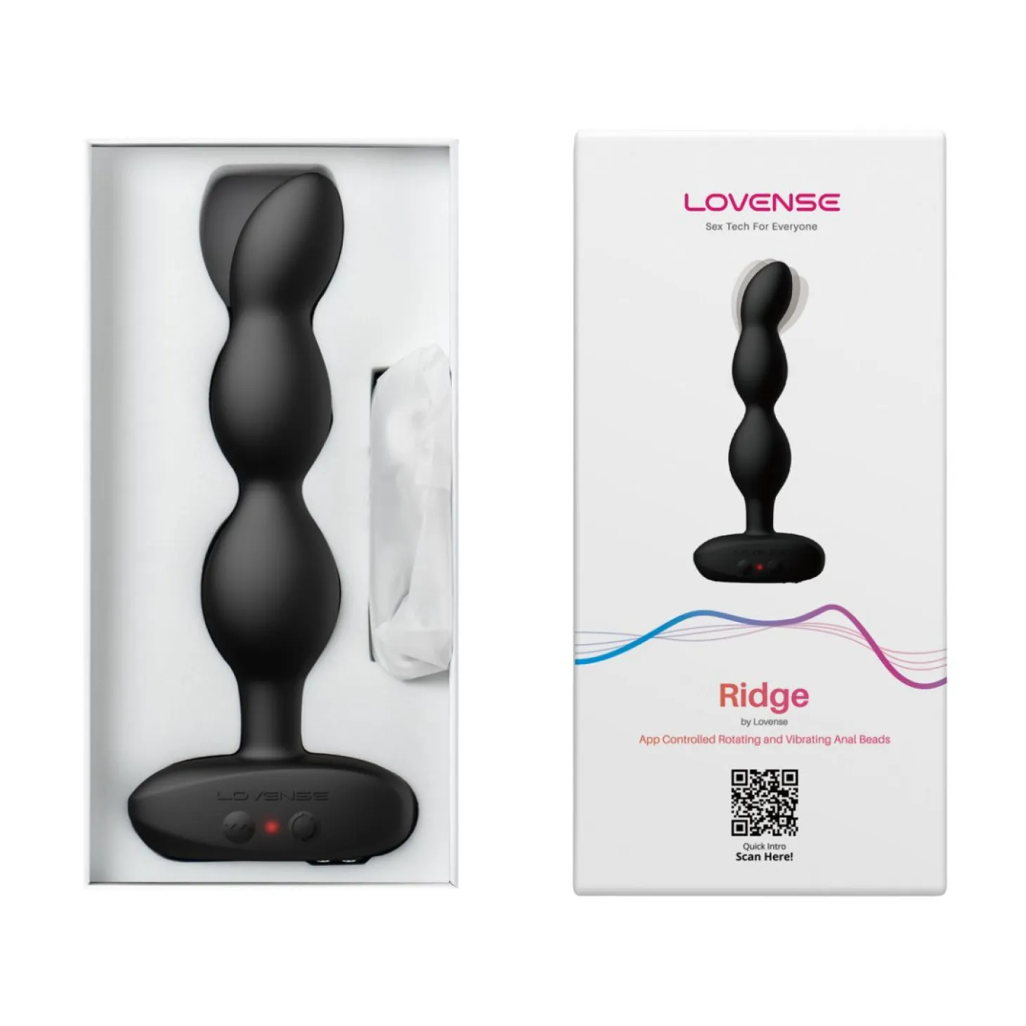 Lovense - Vibromasseur Anal Rotatif et Vibrant Ridge