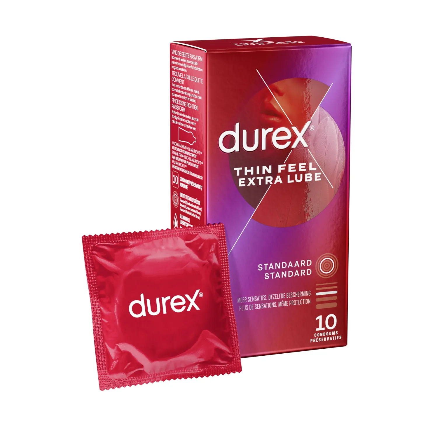 Lubrifiant Durex Thin Feel Extra - 10 préservatifs