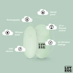 LUV EGG - Œuf Vibrant avec télécommande - Vert