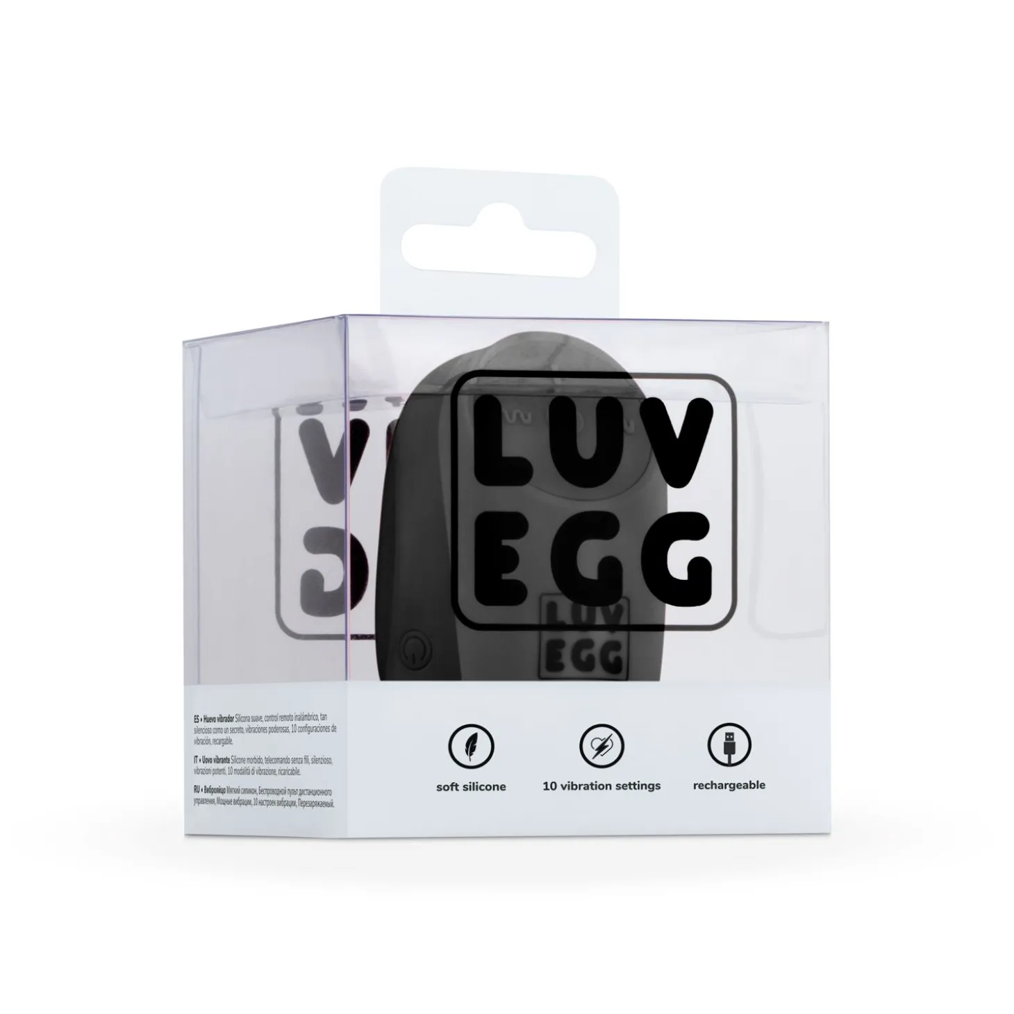 LUV EGG - Œuf Vibrant avec télécommande - Noir