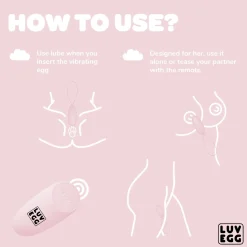 LUV EGG - Œuf Vibrant avec télécommande - Rose